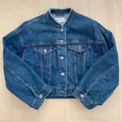 ノーカラー　デニムジャケット Gジャンのサムネイル