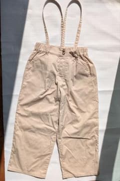 サスペンダー付きパンツ ベージュ 120cmのサムネイル