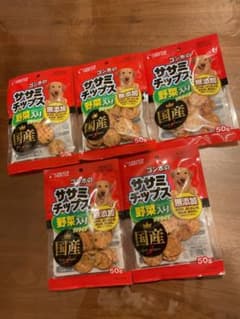 ☆1個199.8円☆ゴン太のササミチップス 野菜入り 50g 5袋SETのサムネイル