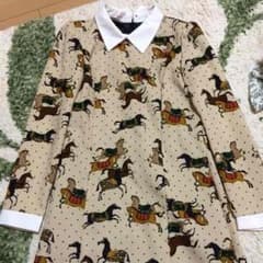 【特別価格】馬柄ワンピース(Sサイズ) お洒落 個性的のサムネイル