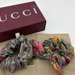 新品未使用 GUCCI グッチ フローラ GG シュシュ ヘアゴム 2点セット