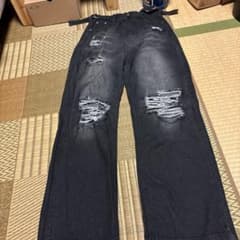 ダメージ加工 ブラックデニム Asian Sのサムネイル