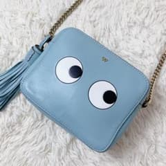 ANYA HINDMARCH ショルダーバッグ クロスボディアイズ ブルー - メルカリ