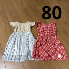 ベビー　キッズ　女の子　夏服　ワンピース　80 2枚セット♡のサムネイル