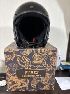 RIDEZ マットブラック ジェットヘルメットのサムネイル