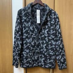 タグ付 OBVIOUS BASIC カモフラ柄 ニットジャケット リバーシブルのサムネイル