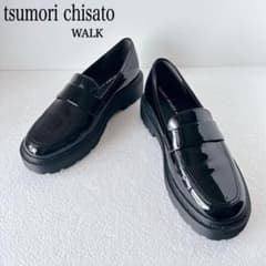 未使用級】tsumori chisato walkローファー エナメル 厚底 - メルカリ