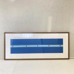 中村憲之 さくらんぼ シルクスクリーン 大型 横長 青色 ポップ モダン レトロ 中村憲之 さくらんぼ シルクスクリーン 大型 横長 青色 ポップ