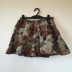 【ふかしーも様限定】クマ柄スカート/原宿系/美品/青文字系/ミニスカのサムネイル