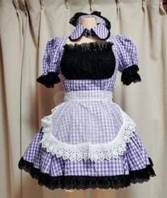 キャンディフルーツ　クロエメイド服　パープルチェック キャンディフルーツ クロエメイド服 パープルチェック - メルカリ
