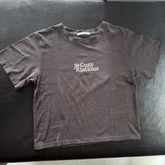 ロゴ刺繍 半袖Tシャツ ダークブラウン Fサイズのサムネイル