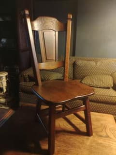美品 オランダ製 ダッチカントリー ダイニングチェア 椅子 オーク材