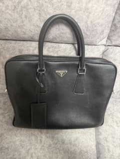 PRADA ブラックレザートートバッグのサムネイル