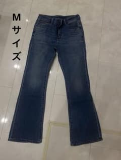 フレアデニム ブーツカット インディゴブルー　フレアパンツのサムネイル