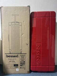 bessed ビゼット ハードシェル スリム スーツケース キャリー レッド