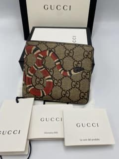 GUCCI グッチ PVC GGスプリーム キングスネーク レザー ベージュ GUCCI グッチ PVC GGスプリーム キングスネーク レザー ベージュ