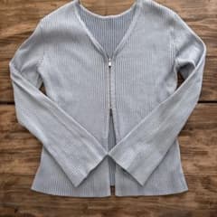 グレー 長袖カーディガン Fサイズのサムネイル