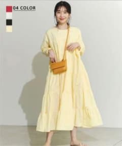 basement ティアードワンピース　yellowのサムネイル