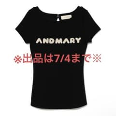 Mary logo tops Black ANDMARY - メルカリ