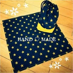 ハンドメイド☆ランチョンマット コップ袋セット ナフキン 入園入学準備にのサムネイル