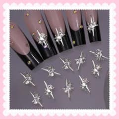 ②スター 星 y2k シルバー 韓国 海外 ネイルパーツ デコパーツ - メルカリ