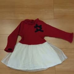美品　プティマイン　ワンピース　95 100 女の子　リブのサムネイル