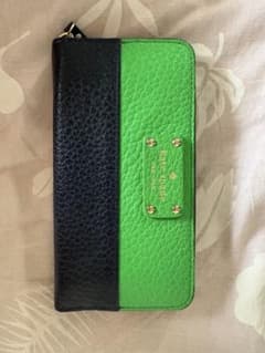 Kate Spade 長財布 バイカラー ブラック グリーンのサムネイル
