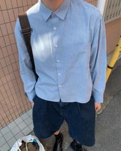 nugu ストライプ クロップシャツのサムネイル