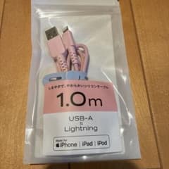 MOTTERU USB-A to Lightning ケーブル 1.0mのサムネイル
