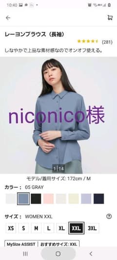 《新品》レーヨンブラウスのサムネイル