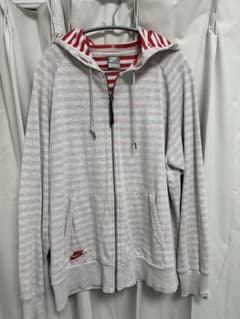 希少✨　NIKEジップパーカー　ボーダー　古着Y2Kのサムネイル