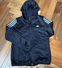 Adidas キッズ ジャージ パーカー 黒150cmのサムネイル
