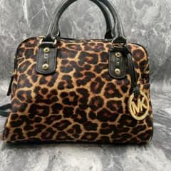 希少◎✨極美品✨マイケルコース ヒョウ柄 2WAY ショルダーバッグ 斜め 