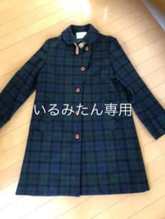 イエナ　チェックくるみボタンロングコートのサムネイル