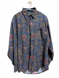 【USA製】TANGO ヴィンテージ ペイズリー 総柄シャツのサムネイル