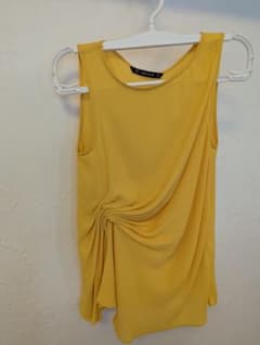 ZARA BASIC イエロー ノースリーブ チュニックのサムネイル