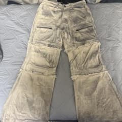 ARGUECULTURE ベージュ ワイドレッグデニムパンツのサムネイル