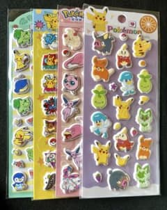 ポケモン　ぷくぷくシール　正規品　４枚セットのサムネイル