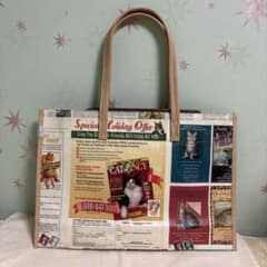 アグリ　A-griffe 世界にひとつだけ　猫柄トートバッグ　未使用新品 アグリ A-griffe 世界にひとつだけ 猫柄トートバッグ 未使用新品