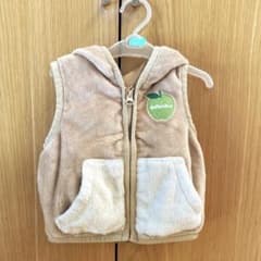 【男の子80cm】クマ耳ベスト アウターのサムネイル