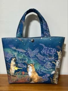 ゆきそら…おとぎの国の猫と仲間たち 月あかりの猫…トートバッグ他５点 わけあり】月あかりの猫 〜おとぎの国の猫と仲間たち 〜 トートバッグ