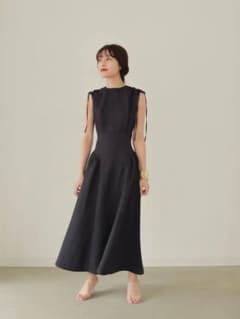 L'Or Drawstring Dress ネイビー ロルのサムネイル