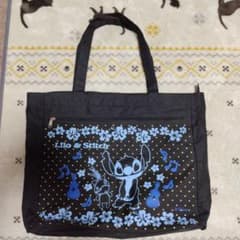 美品 Lilo & Stitch トートバッグ ブラックのサムネイル