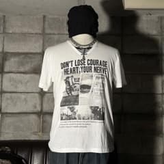 平成 ギャル男 レイヤード Tシャツ 白T 英字 パンク ボーダー y2k