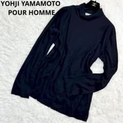 ヨウジヤマモト プールオム カシミヤ混 ハイネック 長袖 ブラック 3 