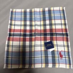 POLO チェック柄 ストライプ柄 タオルハンカチのサムネイル