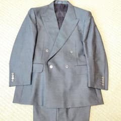 美品✨BURBERRYS スーツ シルバー グレー ダブル セットアップ AB4