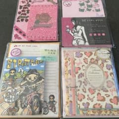 131平成ギャル当時まとめ売りレターセット4袋　ヒョウ柄薔薇女子蝶ストリートのサムネイル
