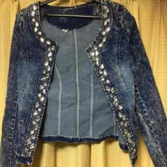 ビジュー付きデニムジャケット。˚✩sのサムネイル