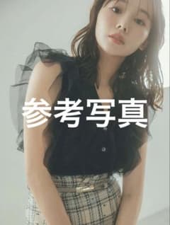 美品⭐️SNIDEL Sustainableチュールフリルベストプルオーバー　黒